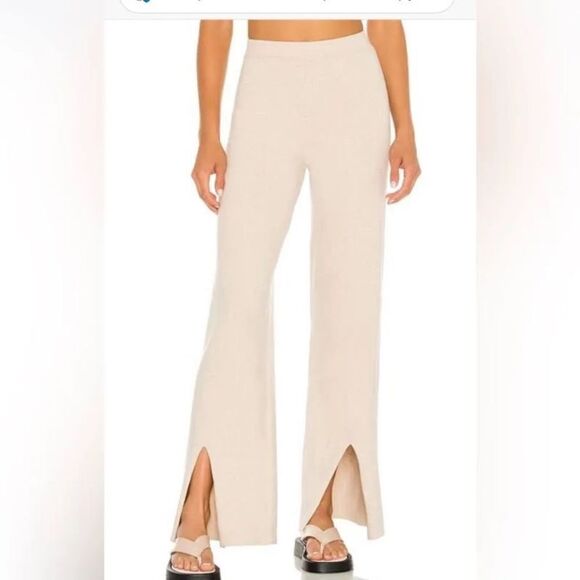 Philanthropy small ribbed stretch pants lounge green long tall - Picture 3 of 6